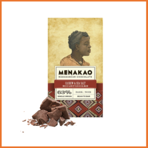 Chocolat Menakao Noix de cajou et fleur de sel marin 63%