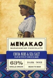 Chocolat Menakao Noir Cocoa Nibs & Sea Salt