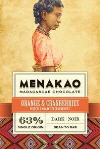 Chocolat Menakao Noir Orange & Cranberries